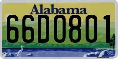 AL license plate 66DO801