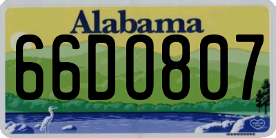 AL license plate 66DO807