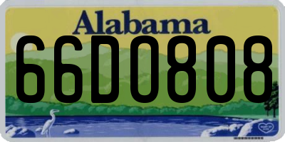 AL license plate 66DO808