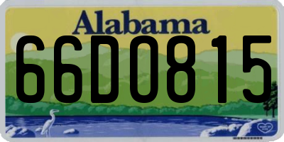 AL license plate 66DO815