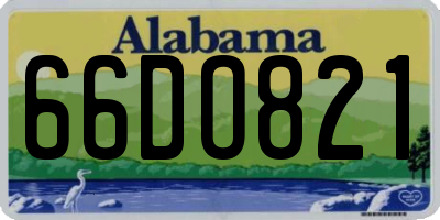 AL license plate 66DO821