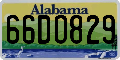 AL license plate 66DO829