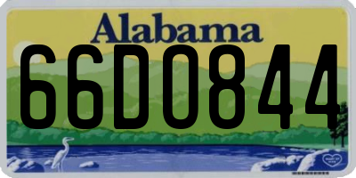 AL license plate 66DO844