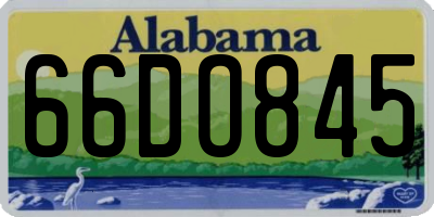 AL license plate 66DO845