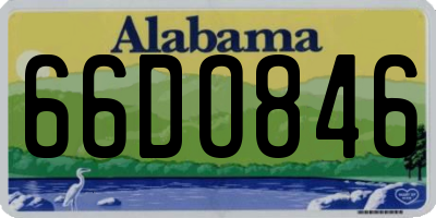 AL license plate 66DO846