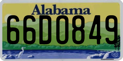 AL license plate 66DO849