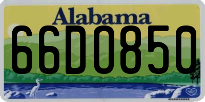 AL license plate 66DO850