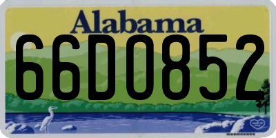 AL license plate 66DO852