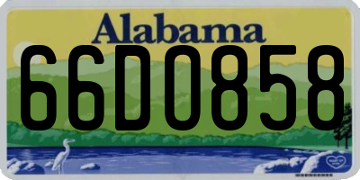AL license plate 66DO858