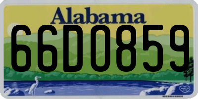 AL license plate 66DO859