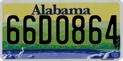 AL license plate 66DO864