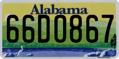 AL license plate 66DO867