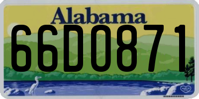 AL license plate 66DO871