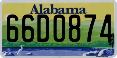 AL license plate 66DO874