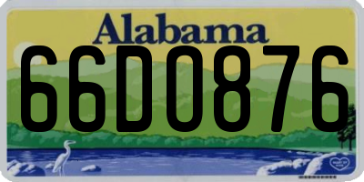 AL license plate 66DO876
