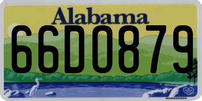 AL license plate 66DO879