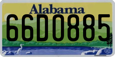 AL license plate 66DO885