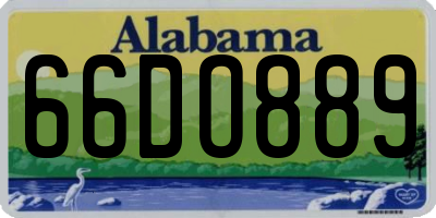 AL license plate 66DO889