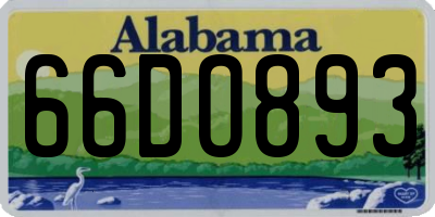 AL license plate 66DO893