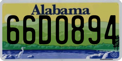 AL license plate 66DO894