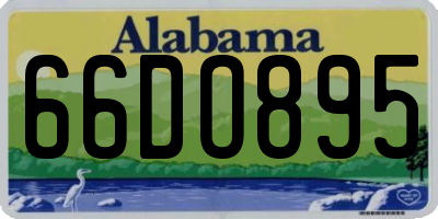 AL license plate 66DO895