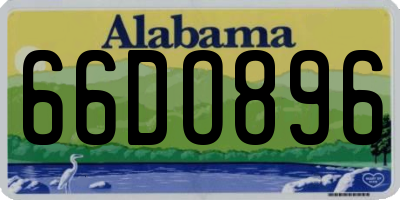 AL license plate 66DO896
