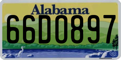 AL license plate 66DO897