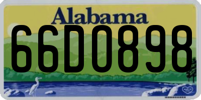 AL license plate 66DO898