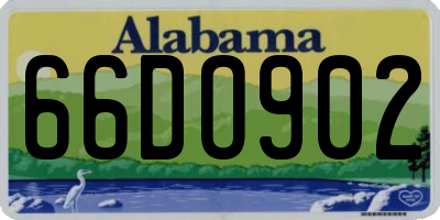 AL license plate 66DO902