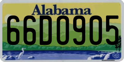 AL license plate 66DO905