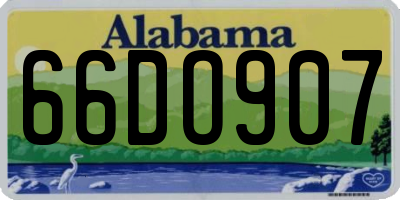 AL license plate 66DO907