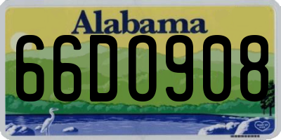 AL license plate 66DO908