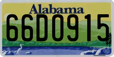 AL license plate 66DO915