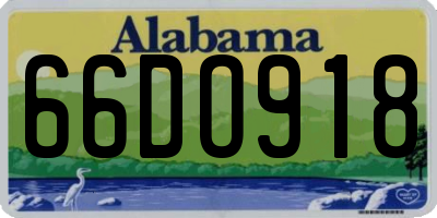 AL license plate 66DO918