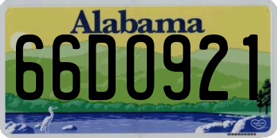 AL license plate 66DO921