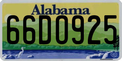AL license plate 66DO925