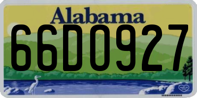 AL license plate 66DO927
