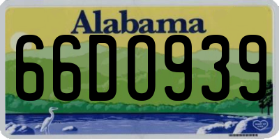 AL license plate 66DO939