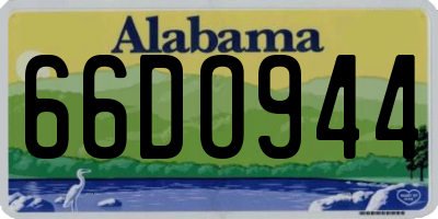 AL license plate 66DO944