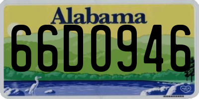AL license plate 66DO946