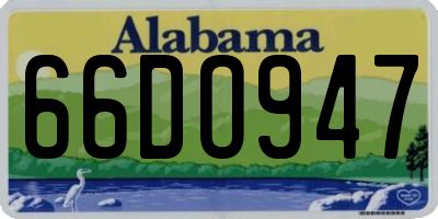 AL license plate 66DO947
