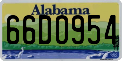 AL license plate 66DO954