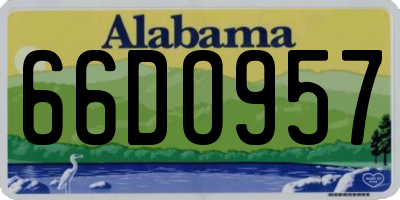 AL license plate 66DO957
