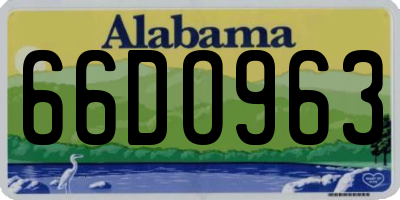 AL license plate 66DO963