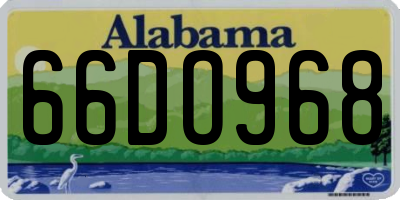 AL license plate 66DO968