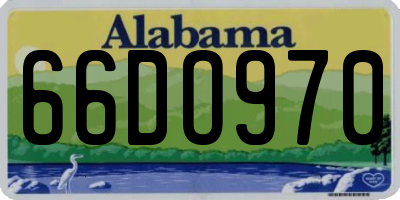 AL license plate 66DO970