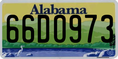 AL license plate 66DO973