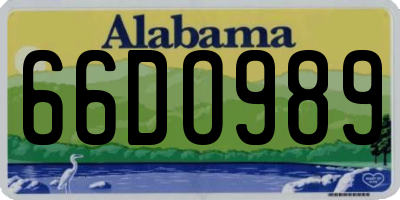 AL license plate 66DO989