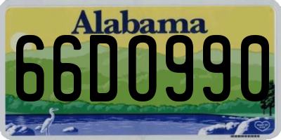 AL license plate 66DO990