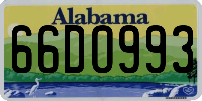 AL license plate 66DO993